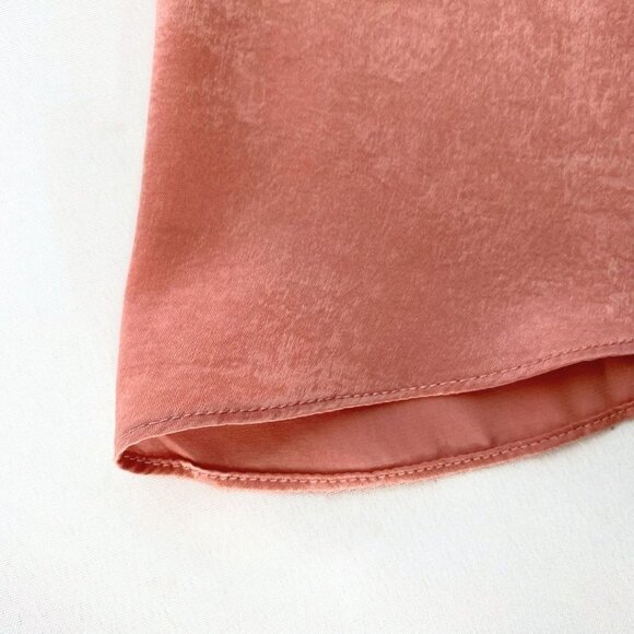 LULUS IN LOVE FOREVER ROSE PINK SATIN LACE-UP HIGH LOW RUFFLE FORMAL DRESS - S - Picture 9 of 10